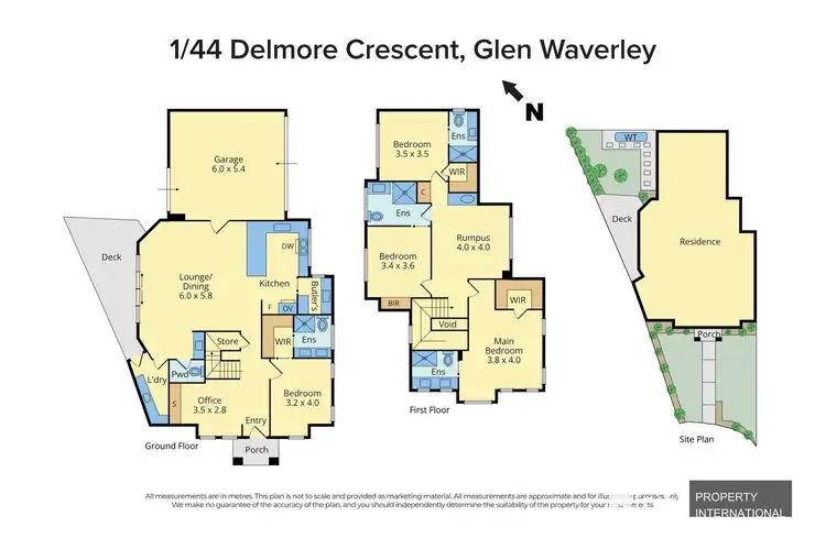 Floorplan of Homely townhouse listing, 1&2/44 Delmore Crescent, Glen Waverley VIC 3150