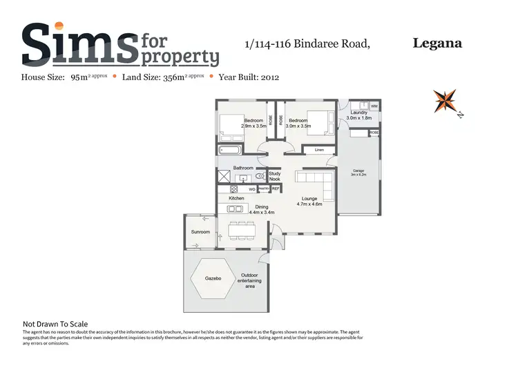 Floorplan of Homely unit listing, 1/114-116 Bindaree Road, Legana TAS 7277