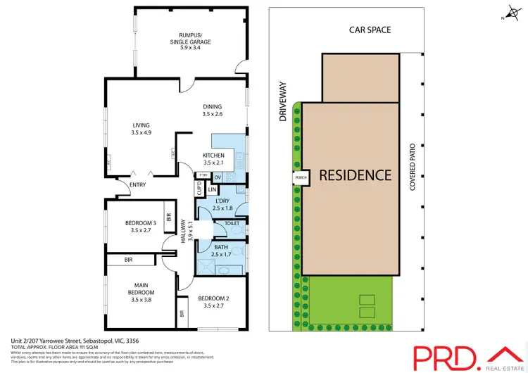 Floorplan of Homely unit listing, 2/207 Yarrowee Street, Sebastopol VIC 3356