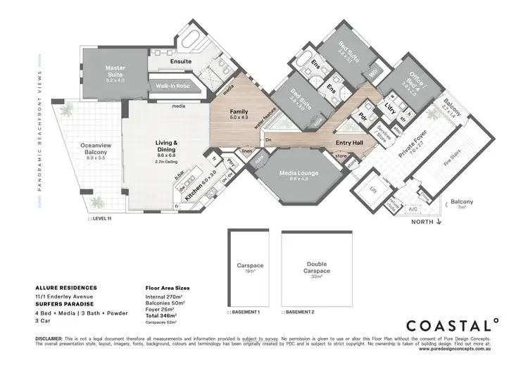 Floorplan of Homely apartment listing, 11/1 Enderley Avenue, Surfers Paradise QLD 4217