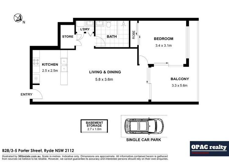 Floorplan of Homely apartment listing, B28/3-5 Porter Street, Ryde NSW 2112