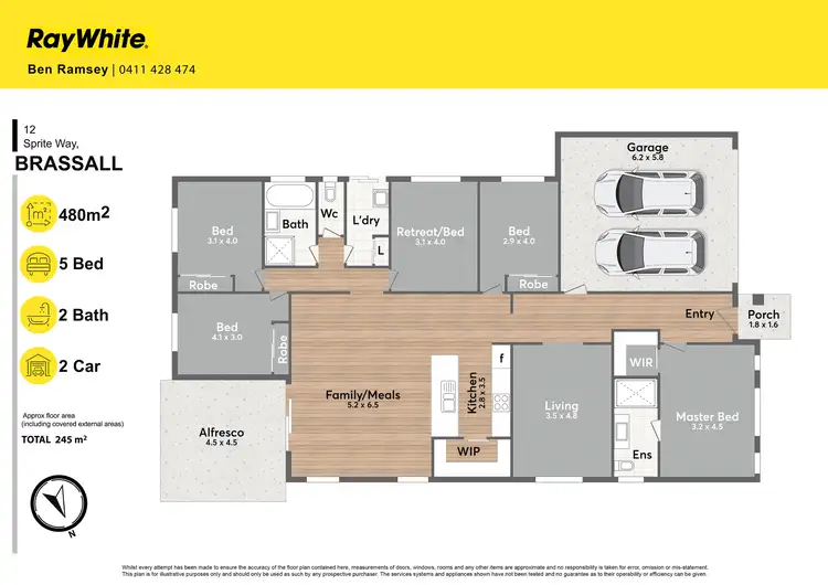 Floorplan of Homely house listing, 12 Sprite Way, Brassall QLD 4305