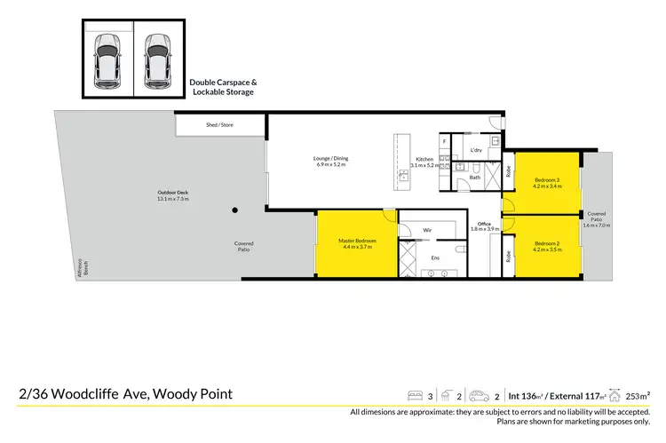 Floorplan of Homely apartment listing, 2/36 Woodcliffe Crescent, Woody Point QLD 4019