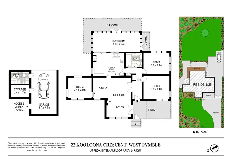 Floorplan of Homely house listing, 22 Kooloona Crescent, West Pymble NSW 2073