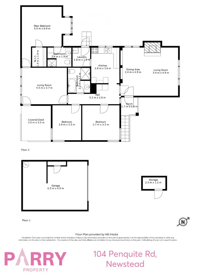 Floorplan of Homely house listing, 104 Penquite Road, Newstead TAS 7250