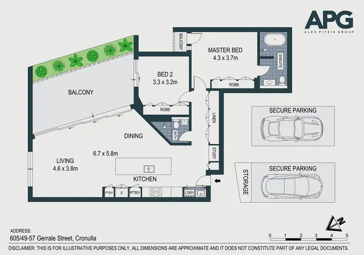 Floorplan of Homely apartment listing, 605/49-51 Gerrale Street, Cronulla NSW 2230