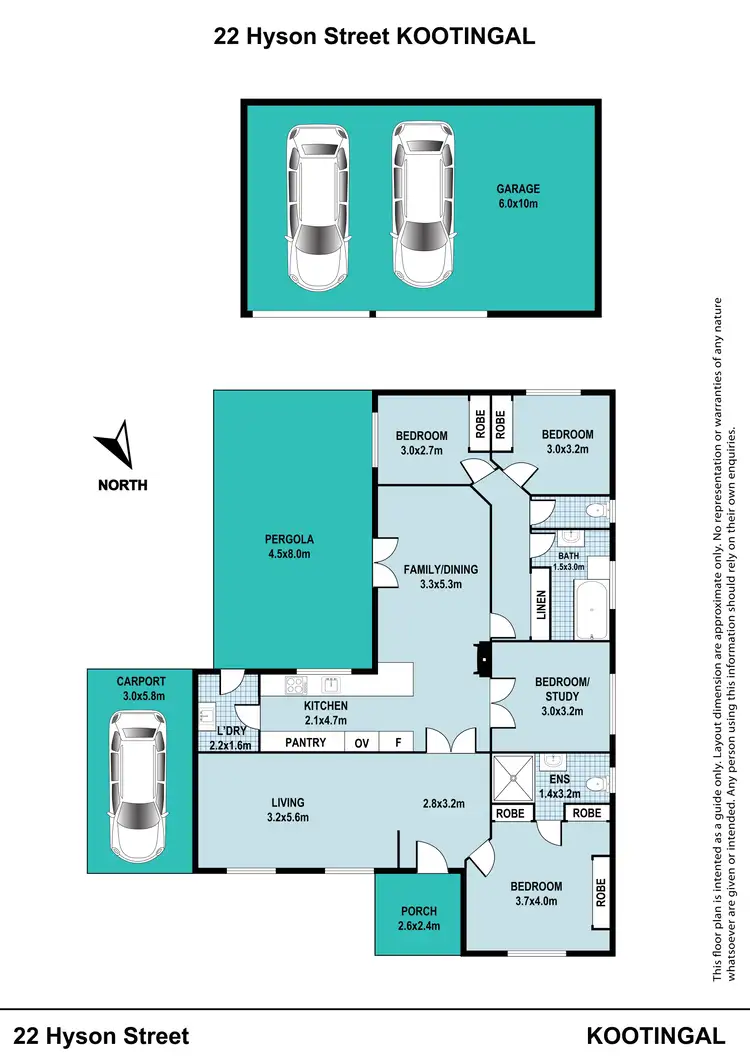 Floorplan of Homely house listing, 22 Hyson Street, Kootingal NSW 2352