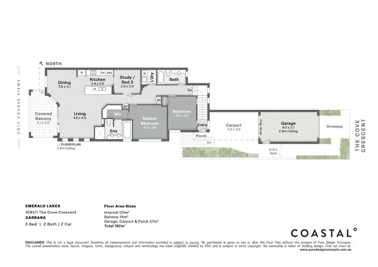 Floorplan of Homely townhouse listing, 1091/1 The Cove Crescent, Carrara QLD 4211