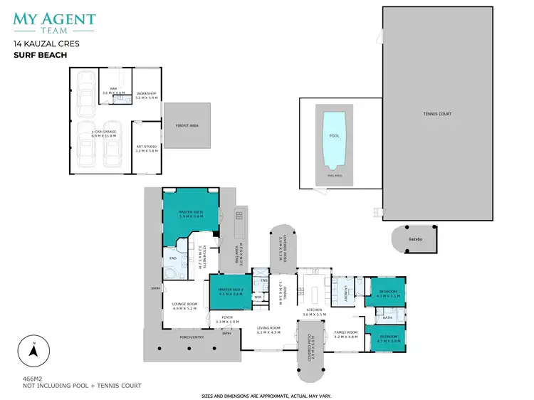 Floorplan of Homely house listing, 14 Kauzal Crescent, Surf Beach NSW 2536
