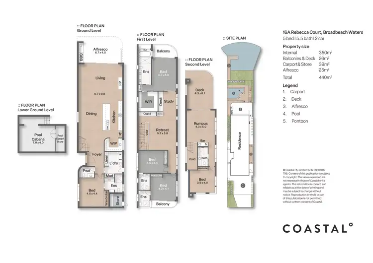 Floorplan of Homely house listing, 16A Rebecca Court, Broadbeach Waters QLD 4218