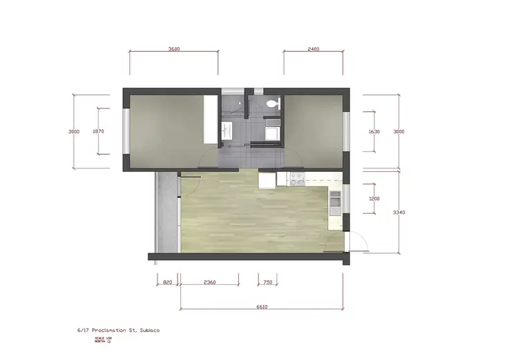 Floorplan of Homely apartment listing, 6/17 Proclamation Street, Subiaco WA 6008