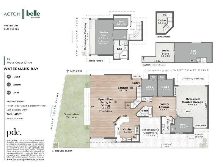 Floorplan of Homely house listing, 59 West Coast Drive, Watermans Bay WA 6020