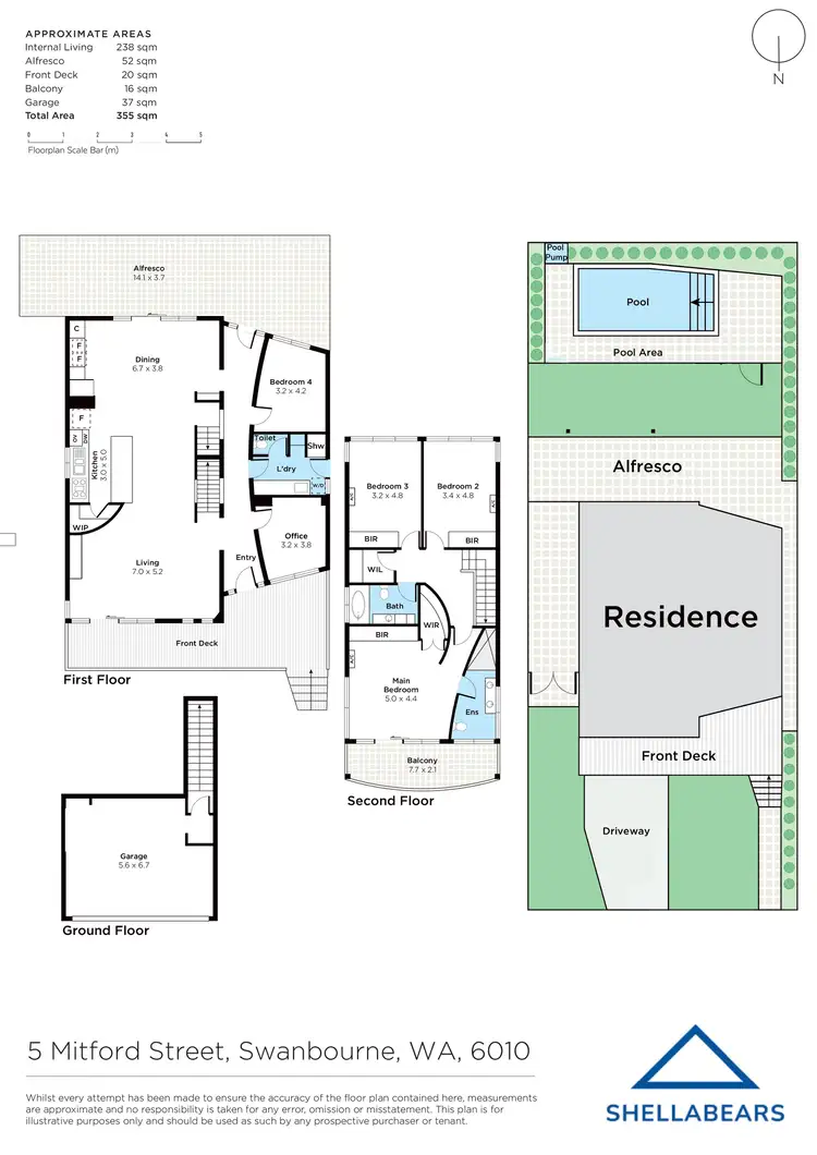 Floorplan of Homely house listing, 5 Mitford Street, Swanbourne WA 6010