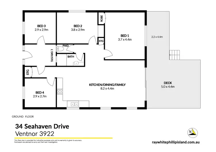 Floorplan of Homely house listing, 34 Seahaven Drive, Ventnor VIC 3922