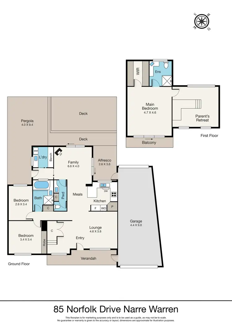 Floorplan of Homely house listing, 85 Norfolk Drive, Narre Warren VIC 3805
