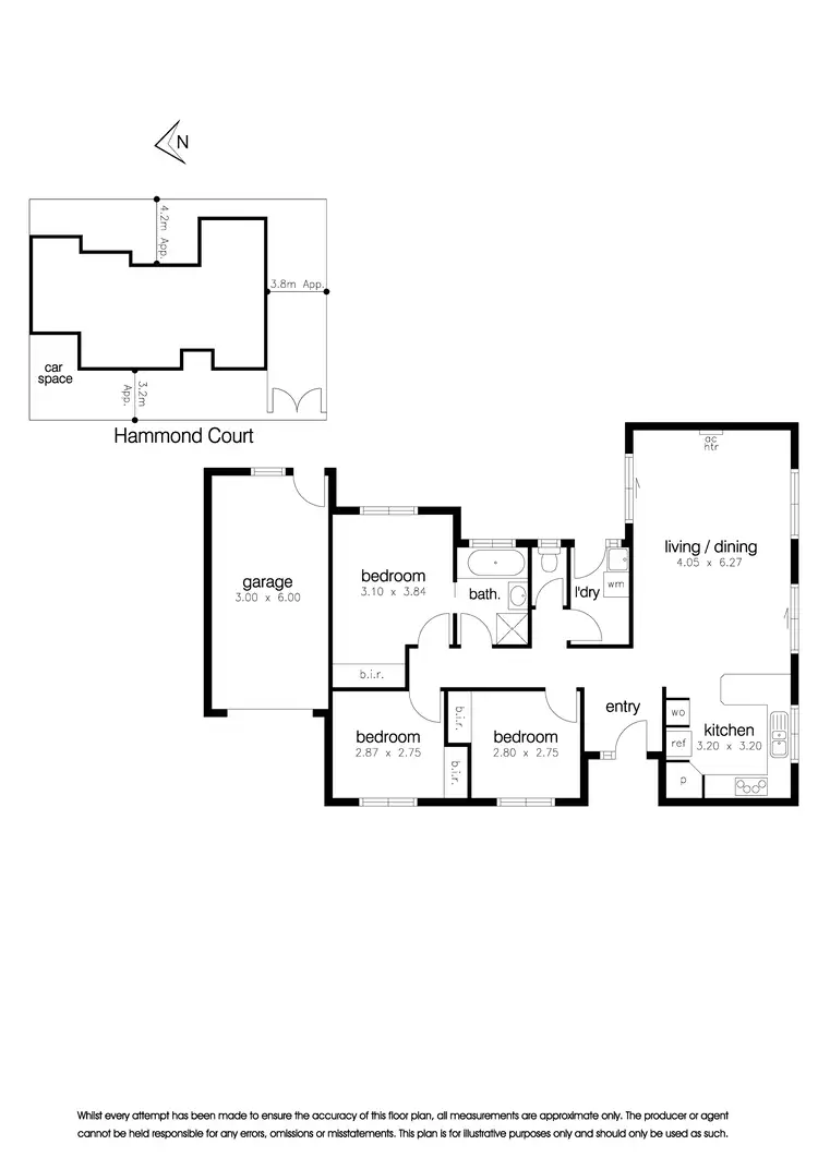 Floorplan of Homely unit listing, 1B Hammond Court, Altona Meadows VIC 3028