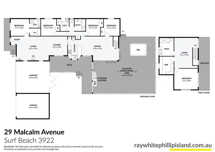 Floorplan of Homely house listing, 29 Malcalm Avenue, Surf Beach VIC 3922