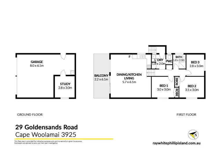 Floorplan of Homely house listing, 29 Goldensands Road, Cape Woolamai VIC 3925