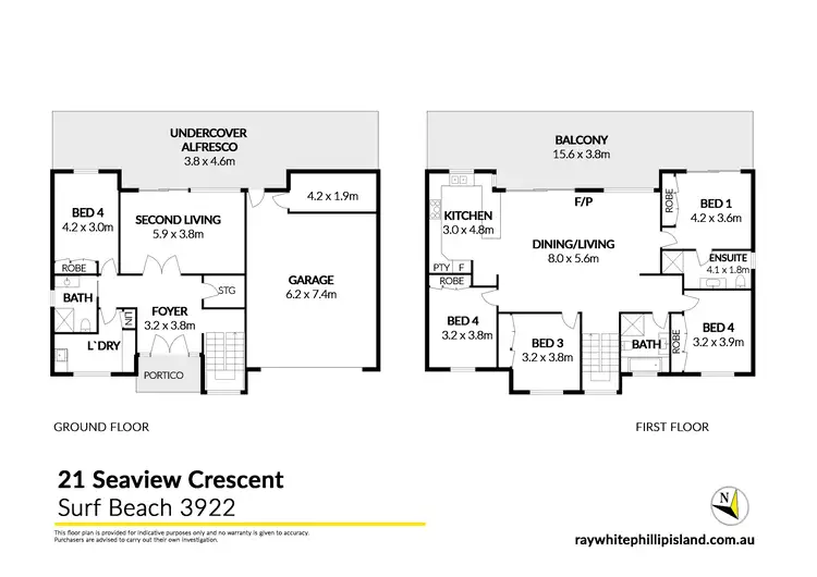 Floorplan of Homely house listing, 21 Seaview Crescent, Surf Beach VIC 3922
