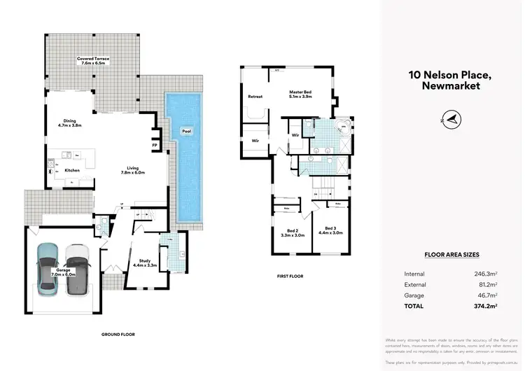Floorplan of Homely house listing, 10 Nelson Place, Newmarket QLD 4051