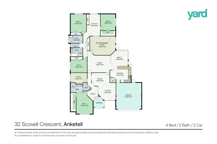 Floorplan of Homely house listing, 32 Scovell Crescent, Anketell WA 6167