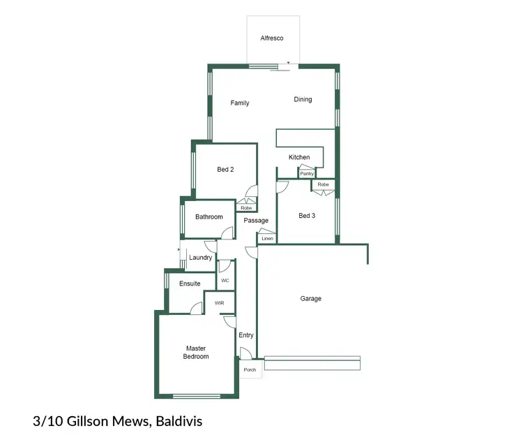 Floorplan of Homely unit listing, 3/10 Gillson Mews, Baldivis WA 6171