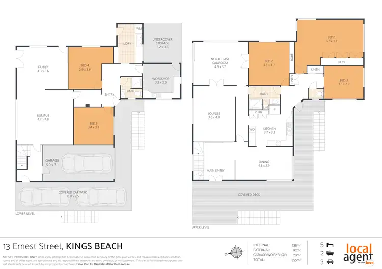 Floorplan of Homely house listing, 13 Ernest St, Kings Beach QLD 4551