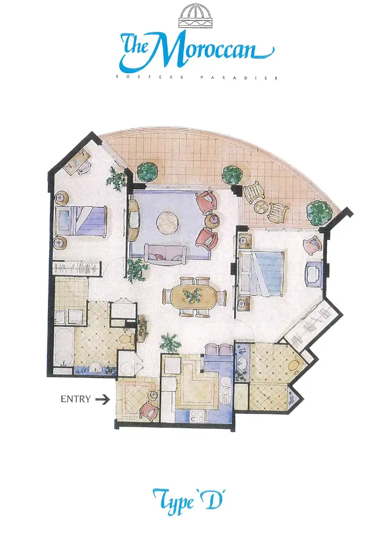 Floorplan of Homely apartment listing, 9/7-11 Elkhorn Avenue, Surfers Paradise QLD 4217