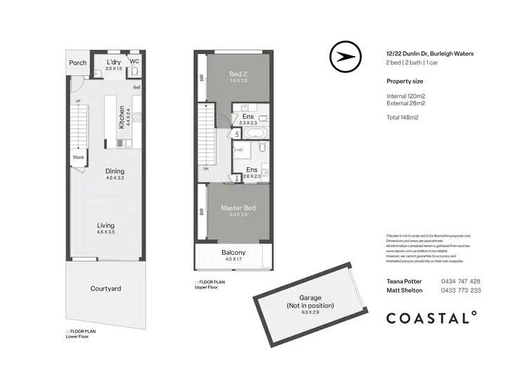 Floorplan of Homely townhouse listing, 12/22-24 Dunlin Drive, Burleigh Waters QLD 4220