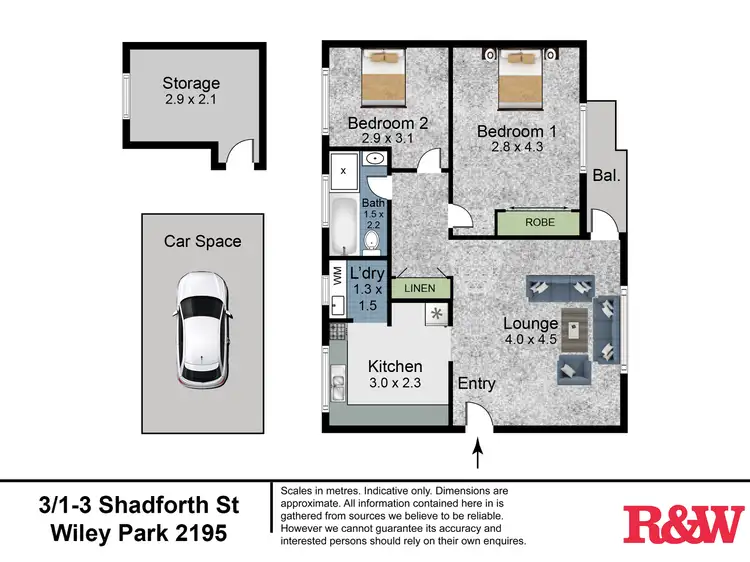 Floorplan of Homely apartment listing, 3/1-3 Shadforth Street, Wiley Park NSW 2195