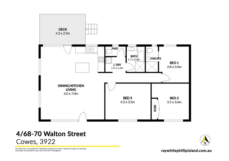 Floorplan of Homely house listing, 4/68-70 Walton Street, Cowes VIC 3922