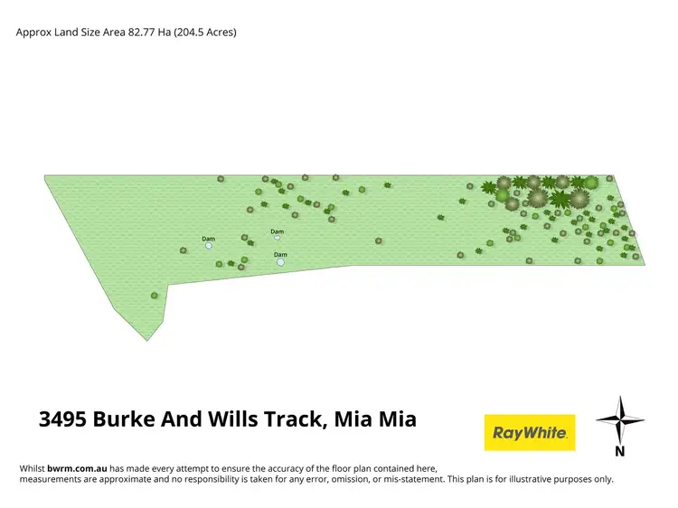 Floorplan of Homely land listing, 3495 Burke and Wills Track, Mia Mia VIC 3444
