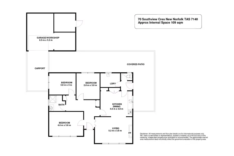 Floorplan of Homely house listing, 70 Southview Crescent, New Norfolk TAS 7140