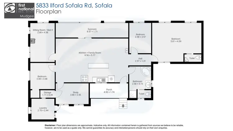 Floorplan of Homely rural property listing, 5833 Ilford Sofala Road, Sofala NSW 2795
