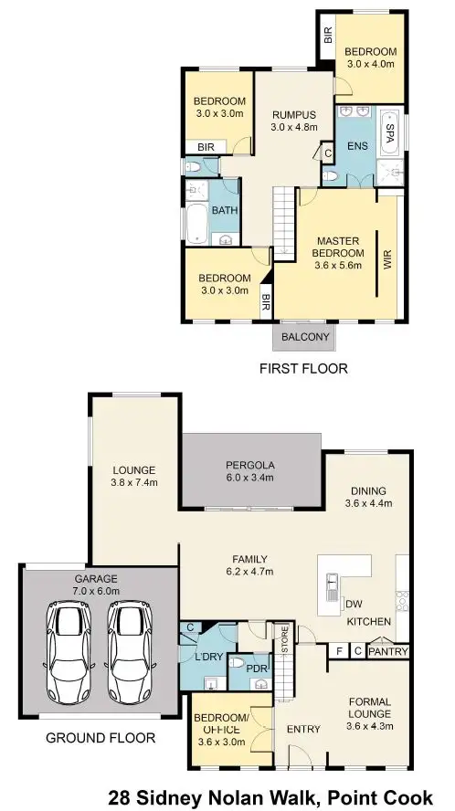 Floorplan of Homely house listing, 28 Sidney Nolan Walk, Point Cook VIC 3030