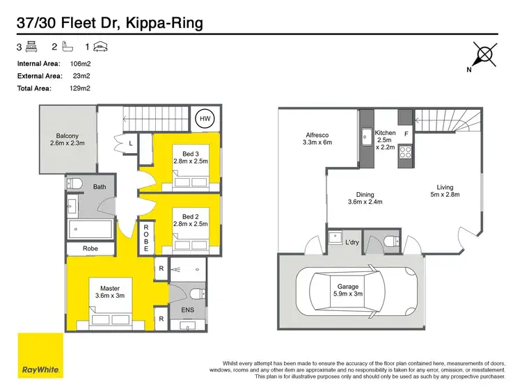 Floorplan of Homely townhouse listing, 37/30-42 Fleet Drive, Kippa-Ring QLD 4021