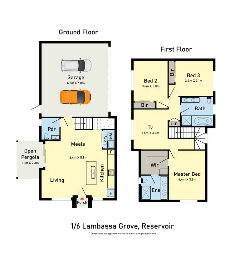Floorplan of Homely townhouse listing, 1/6 Lambassa Grove, Reservoir VIC 3073