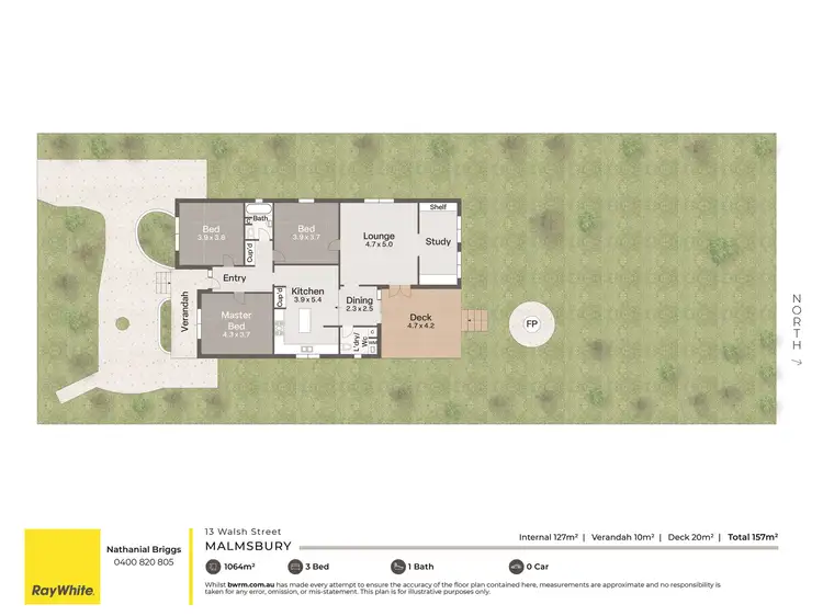 Floorplan of Homely house listing, 13 Walsh Street, Malmsbury VIC 3446