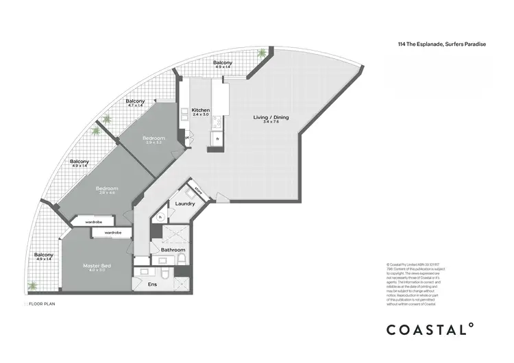 Floorplan of Homely unit listing, 79/114 The Esplanade, Surfers Paradise QLD 4217
