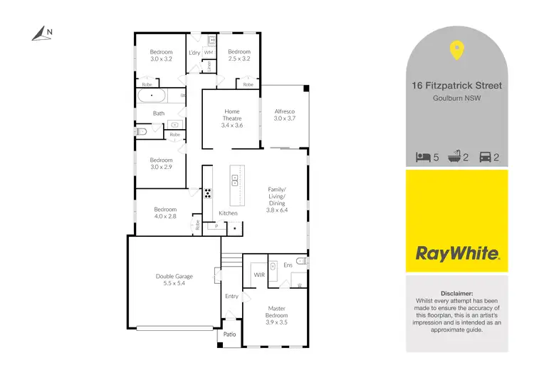 Floorplan of Homely house listing, 16 Fitzpatrick Street, Goulburn NSW 2580