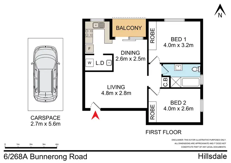 Floorplan of Homely unit listing, 6/268A Bunnerong Road, Hillsdale NSW 2036