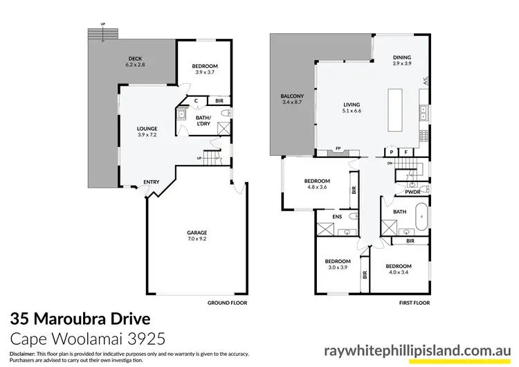 Floorplan of Homely house listing, 35 Maroubra Drive, Cape Woolamai VIC 3925