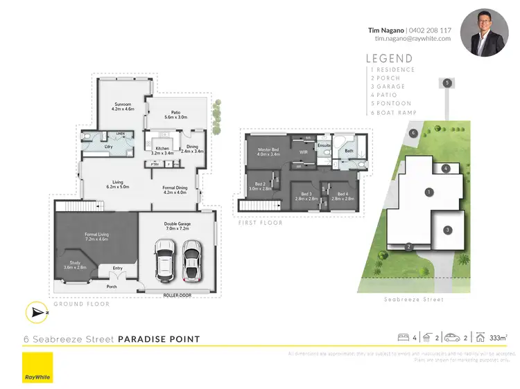 Floorplan of Homely house listing, 6 Seabreeze Street, Paradise Point QLD 4216