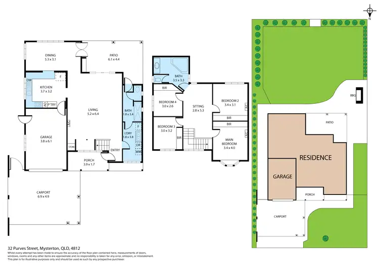 Floorplan of Homely house listing, 32 Purves Street, Mysterton QLD 4812
