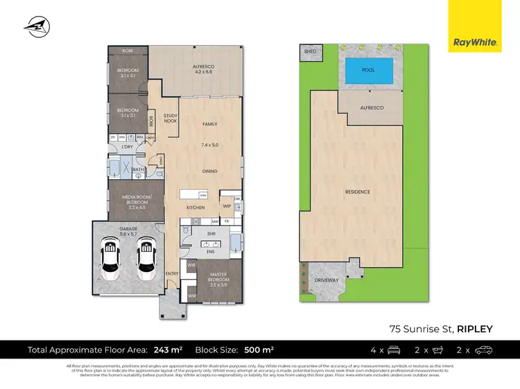 Floorplan of Homely house listing, 75 Sunrise Street, Ripley QLD 4306