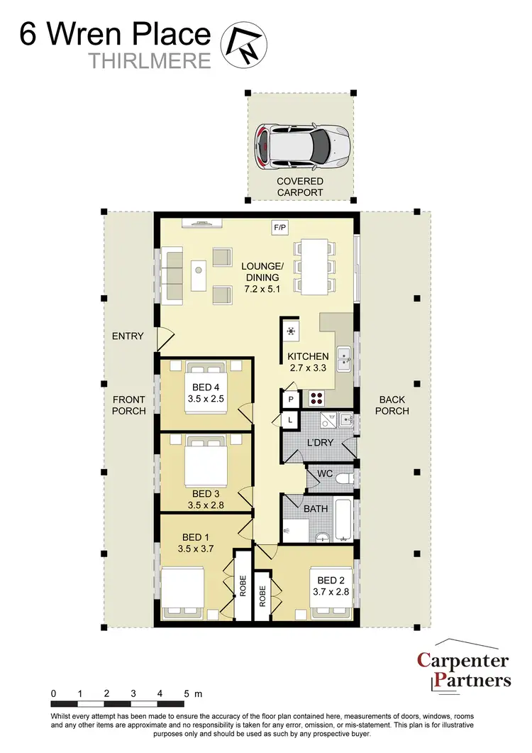Floorplan of Homely house listing, 6 Wren Place, Thirlmere NSW 2572