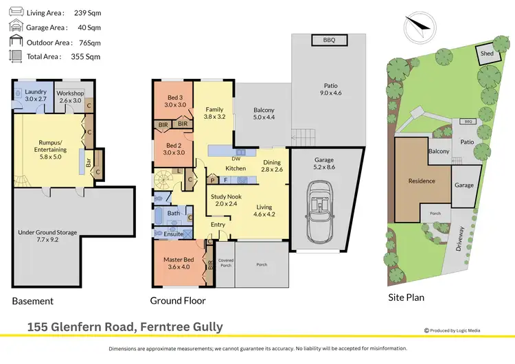 Floorplan of Homely house listing, 155 Glenfern Road, Upper Ferntree Gully VIC 3156