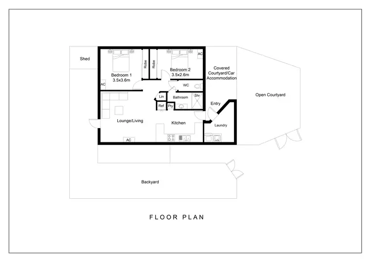 Floorplan of Homely unit listing, 3/75 Punari Street, Currajong QLD 4812