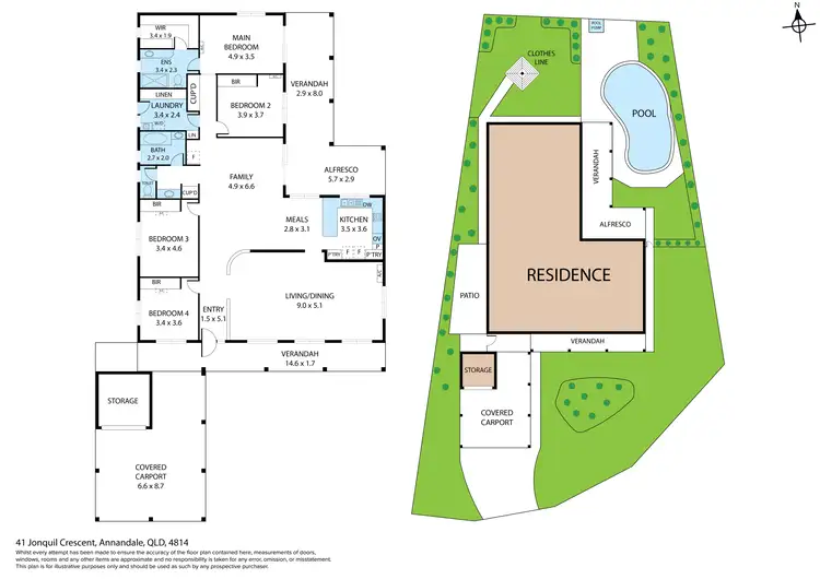 Floorplan of Homely house listing, 41 Jonquil Crescent, Annandale QLD 4814