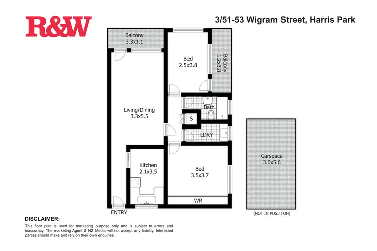 Floorplan of Homely unit listing, Unit 3/51-53 Wigram Street, Harris Park NSW 2150